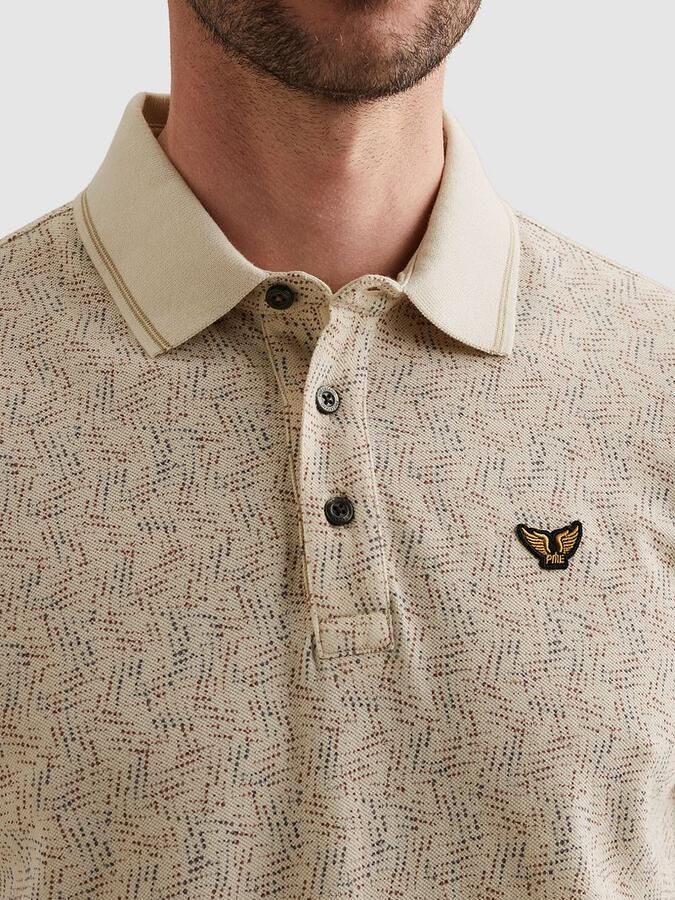 PME Legend Poloshirt Piqué Print Ecru - Foto 3