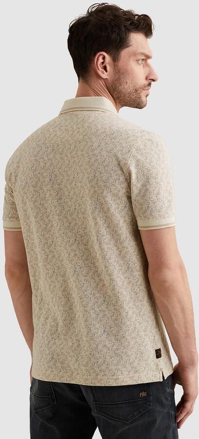 PME Legend Poloshirt Piqué Print Ecru - Foto 5