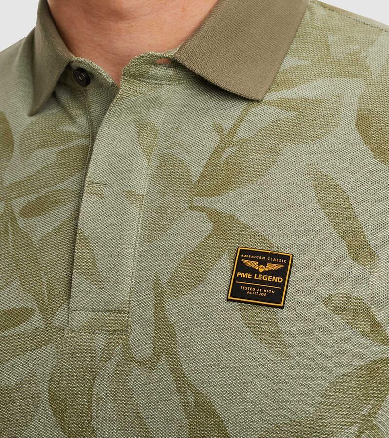 PME LEGEND Heren Polo's & T-shirts Two Tone Pique Printed Groen - Foto 7