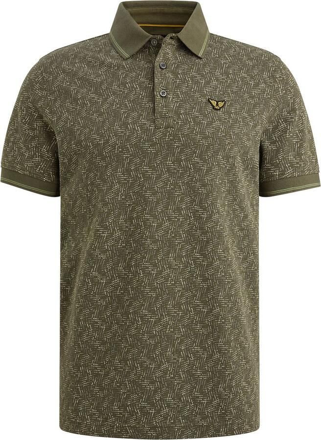 PME LEGEND Polo met allover print en ribkraag - Foto 3