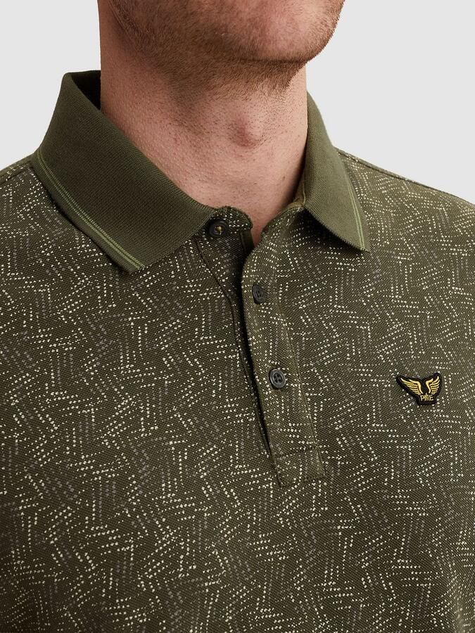 PME LEGEND Polo met allover print en ribkraag - Foto 4