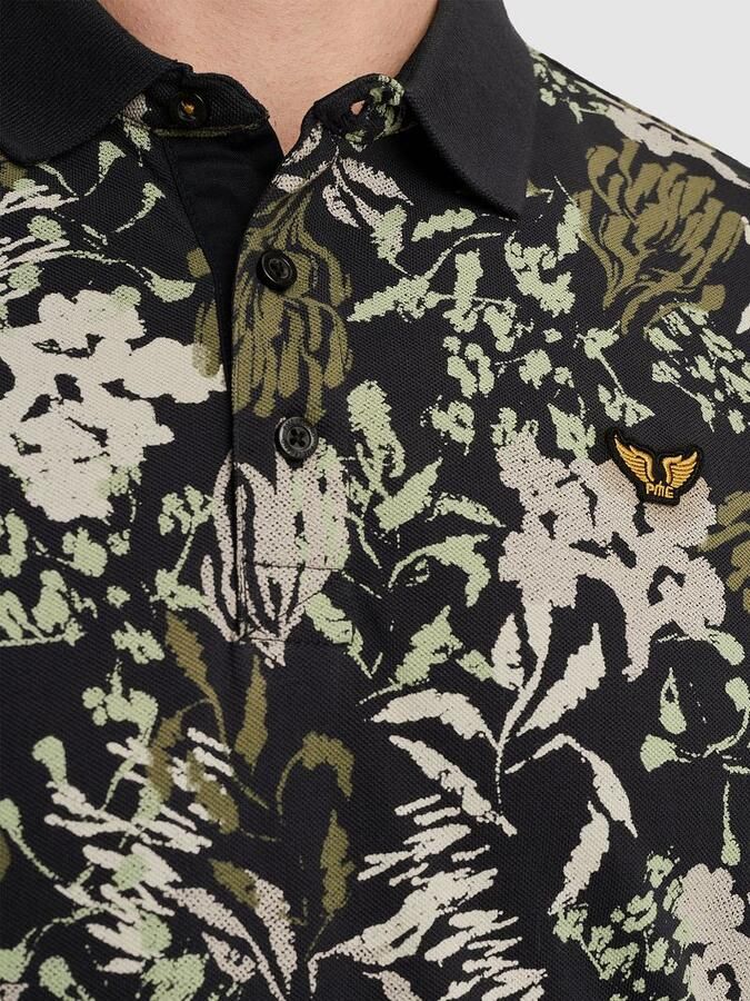 PME Legend Poloshirt Piqué Print Navy - Foto 4