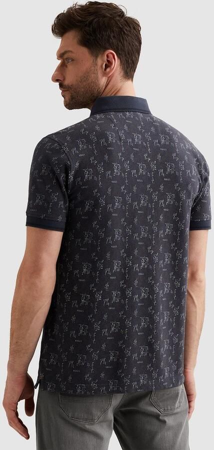 PME LEGEND Polo met allover print en ribkraag - Foto 3