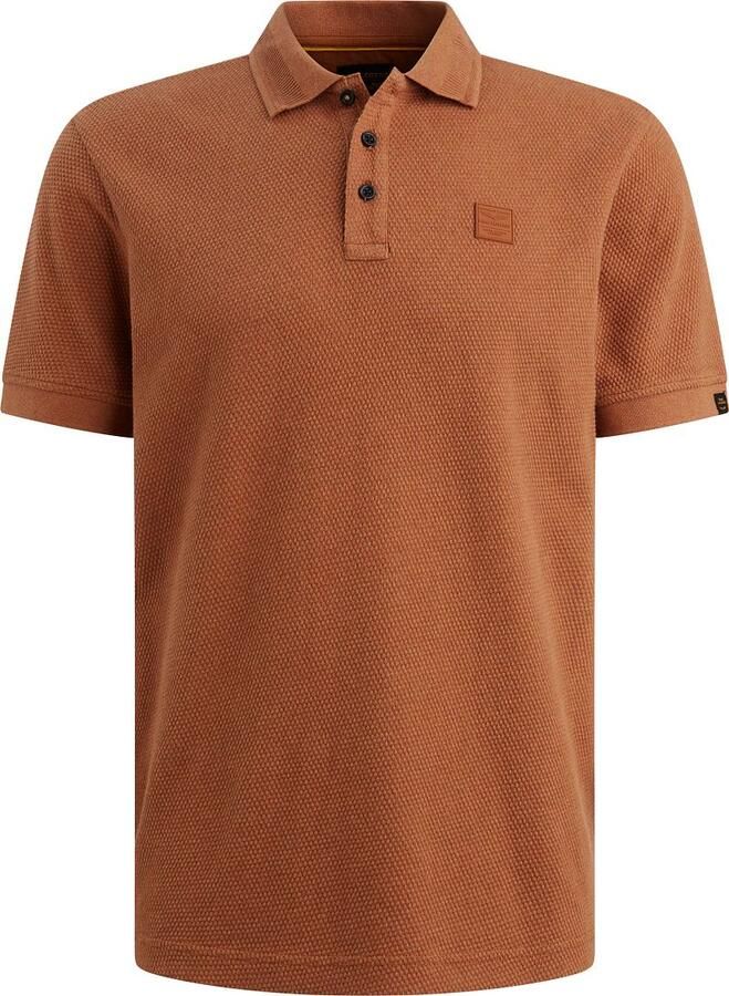 PME Legend regular polo gebreid donker oranje - Foto 2