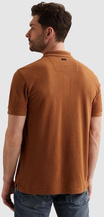 PME Legend regular polo gebreid donker oranje - Foto 5