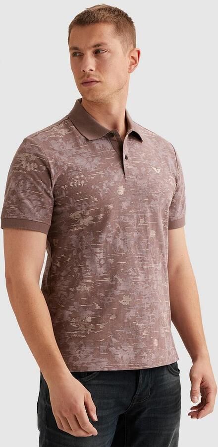PME LEGEND Polo van slub jersey met allover print - Foto 7