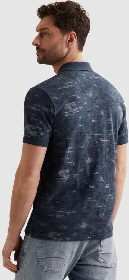 PME LEGEND Polo van slub jersey met allover print - Foto 6