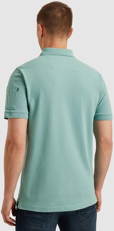 PME Legend Regular fit poloshirt met labelpatch model 'TRACKWAY' - Foto 6