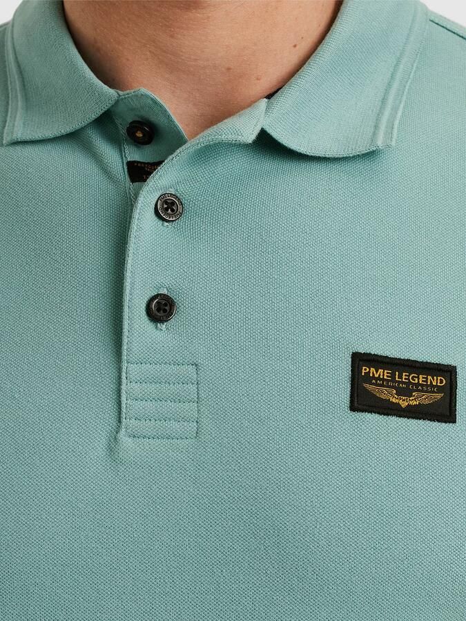 PME Legend Regular fit poloshirt met labelpatch model 'TRACKWAY' - Foto 4