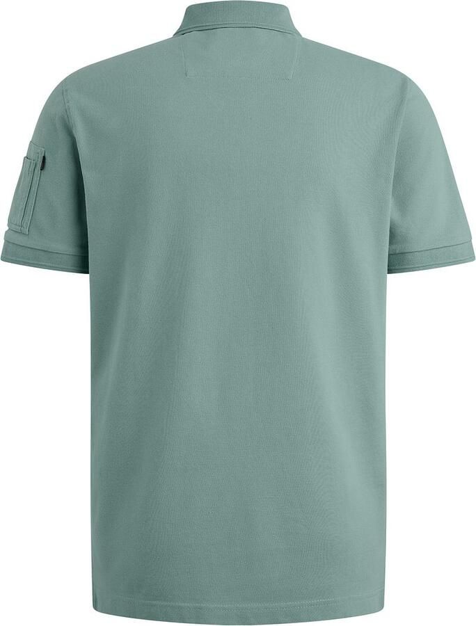 PME Legend Regular fit poloshirt met labelpatch model 'TRACKWAY' - Foto 4