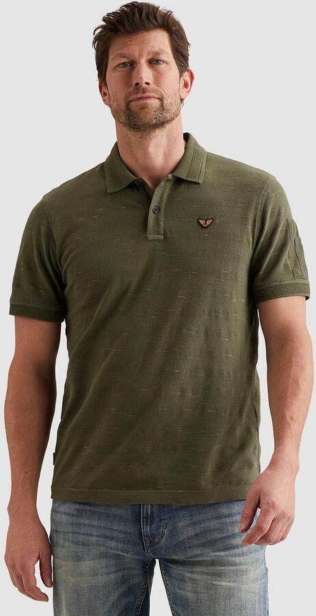 PME LEGEND Polo met streeppatroon en flight pocket - Foto 7