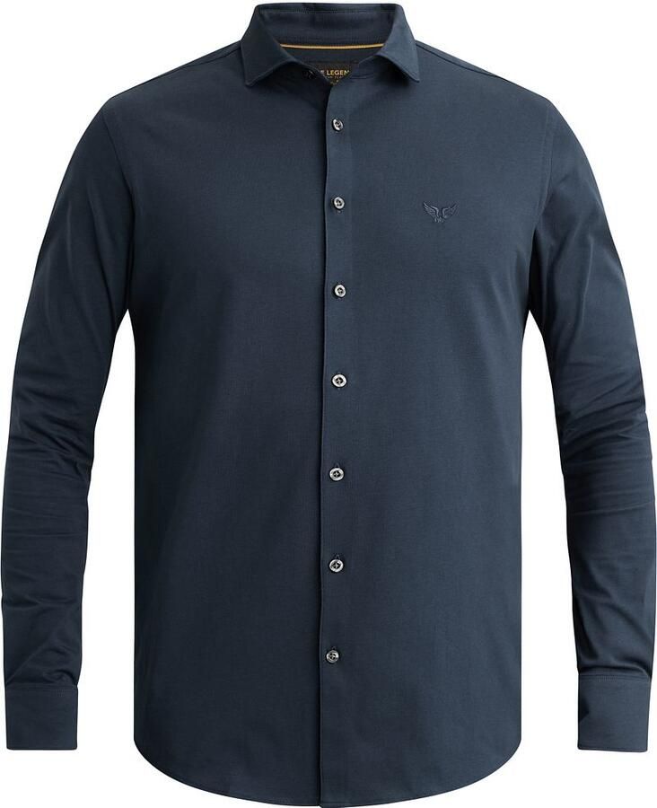 PME Legend Satin Jersey Overhemd Navy