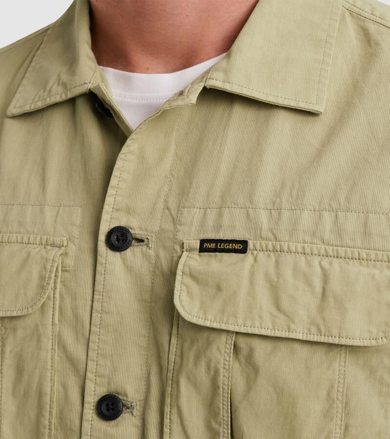 PME Legend Short Sleeve Overhemd Bedford Groen - Foto 3