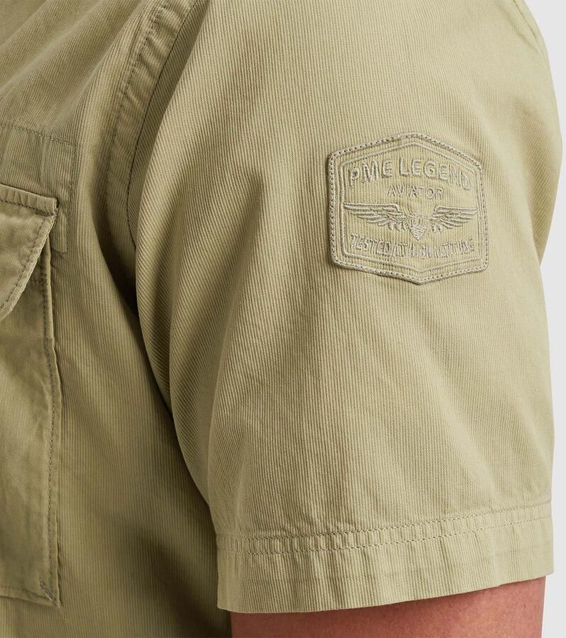 PME Legend Short Sleeve Overhemd Bedford Groen - Foto 5