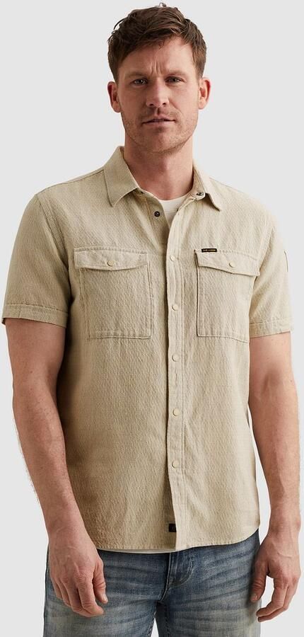 PME Legend Short Sleeve Overhemd Beige - Foto 5
