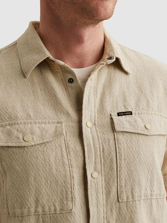 PME Legend Short Sleeve Overhemd Beige - Foto 2