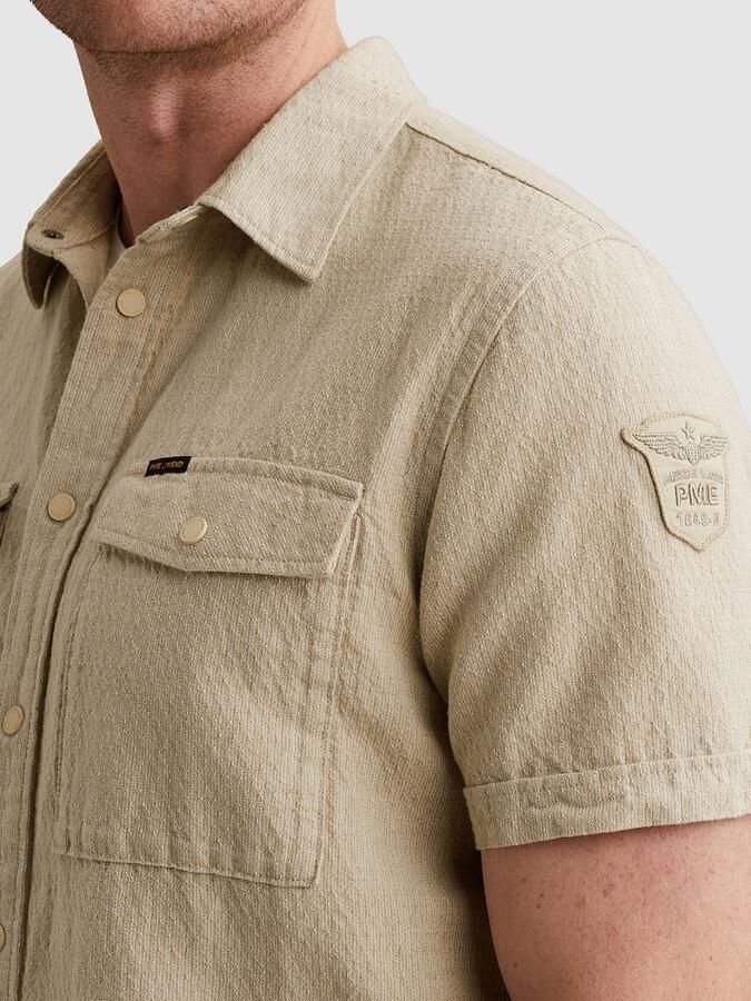 PME Legend Short Sleeve Overhemd Beige - Foto 3