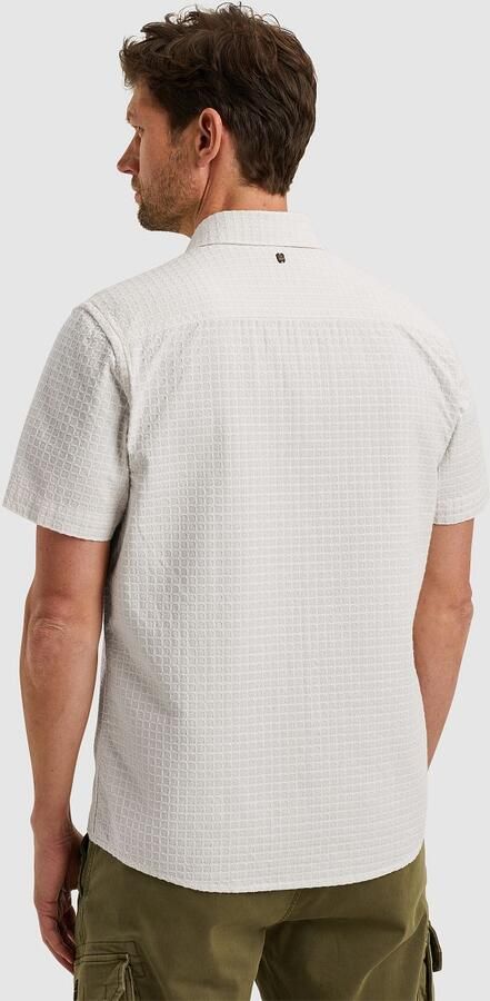 PME LEGEND Heren Overhemden Short Sleeve Shirt Structure Dobby Beige - Foto 5
