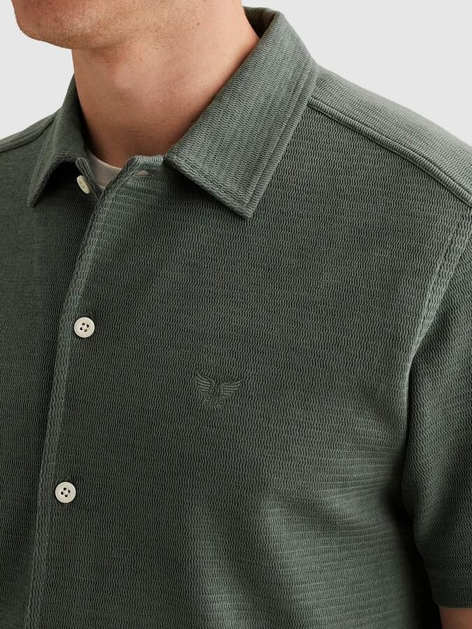 PME Legend Short Sleeve Overhemd Jersey Interlock Balsam Green - Foto 4