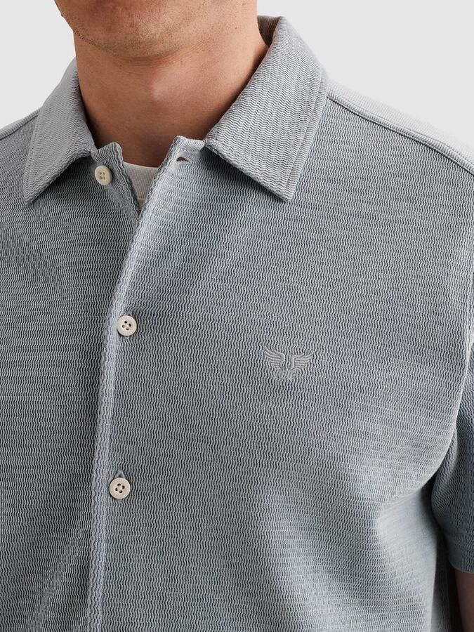 PME Legend Short Sleeve Overhemd Jersey Interlock Rain Washed - Foto 3