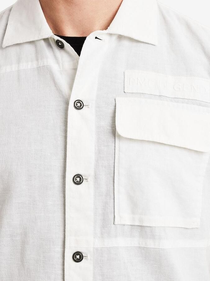 PME LEGEND Heren Overhemden Ctn linen Cargo Freedom Wit - Foto 8
