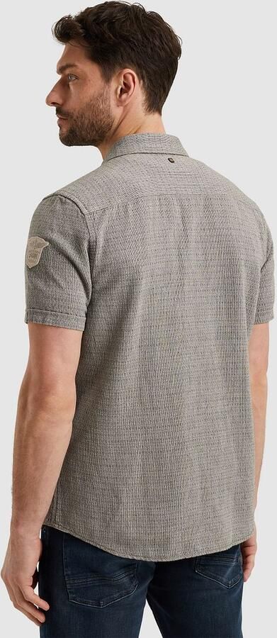 PME Legend Short Sleeve Overhemd Linnen Dobby Groen - Foto 7