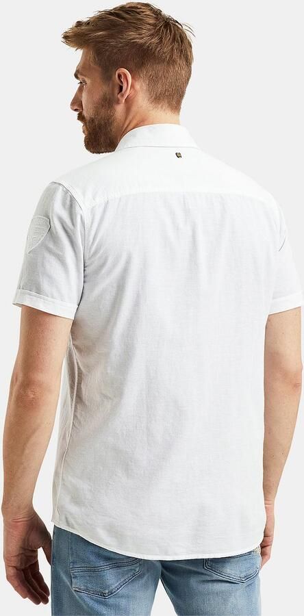 PME LEGEND Heren Overhemden Short Sleeve Shirt Ctn linen Ecru - Foto 4