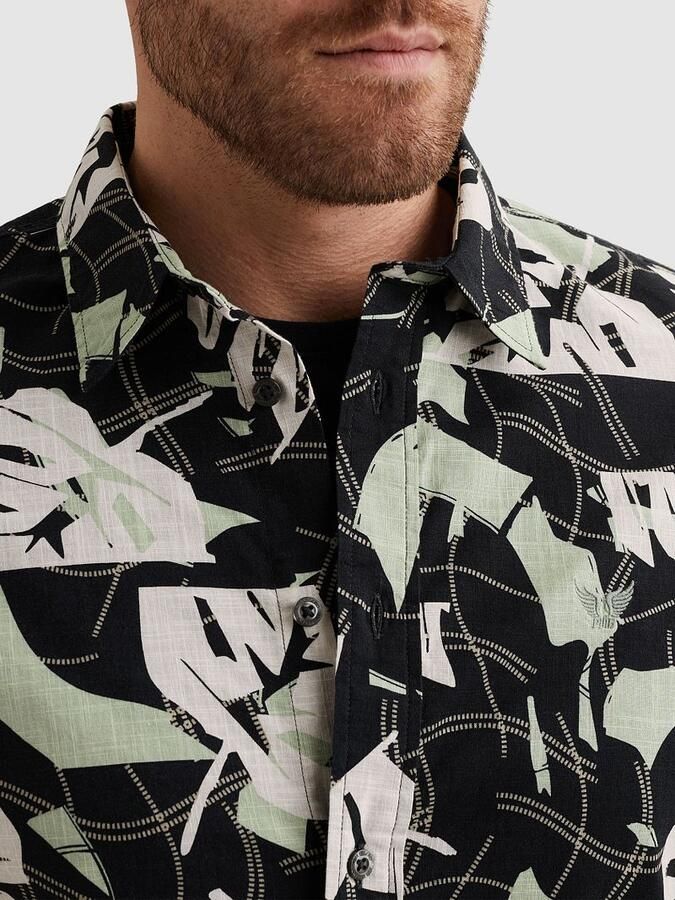 PME Legend slim fit vrijetijdsoverhemd in all-over look met kentkraag - Foto 4