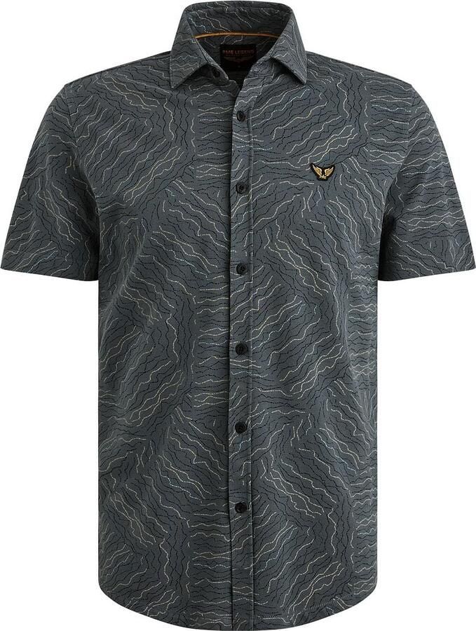 PME Legend Short Sleeve Overhemd Print Dark Slate - Foto 6