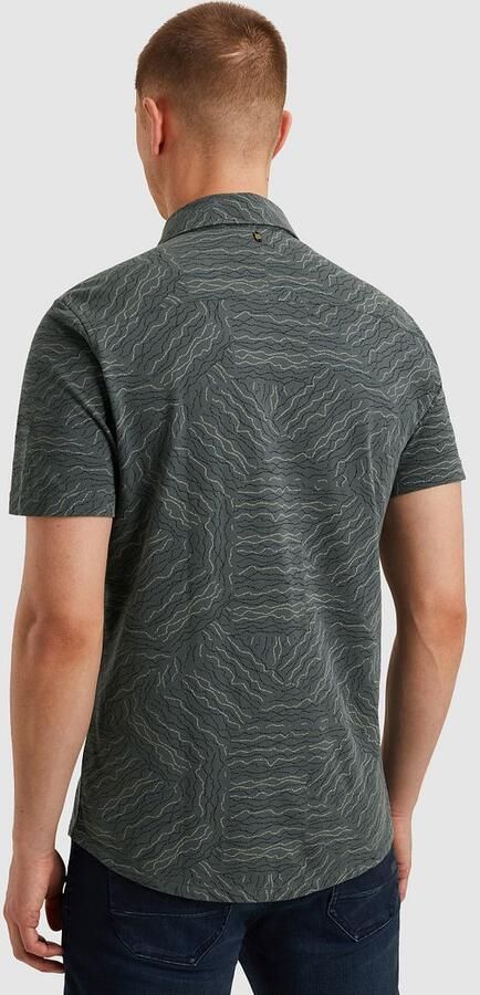 PME Legend Short Sleeve Overhemd Print Dark Slate - Foto 4