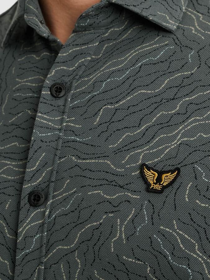 PME Legend Short Sleeve Overhemd Print Dark Slate - Foto 3