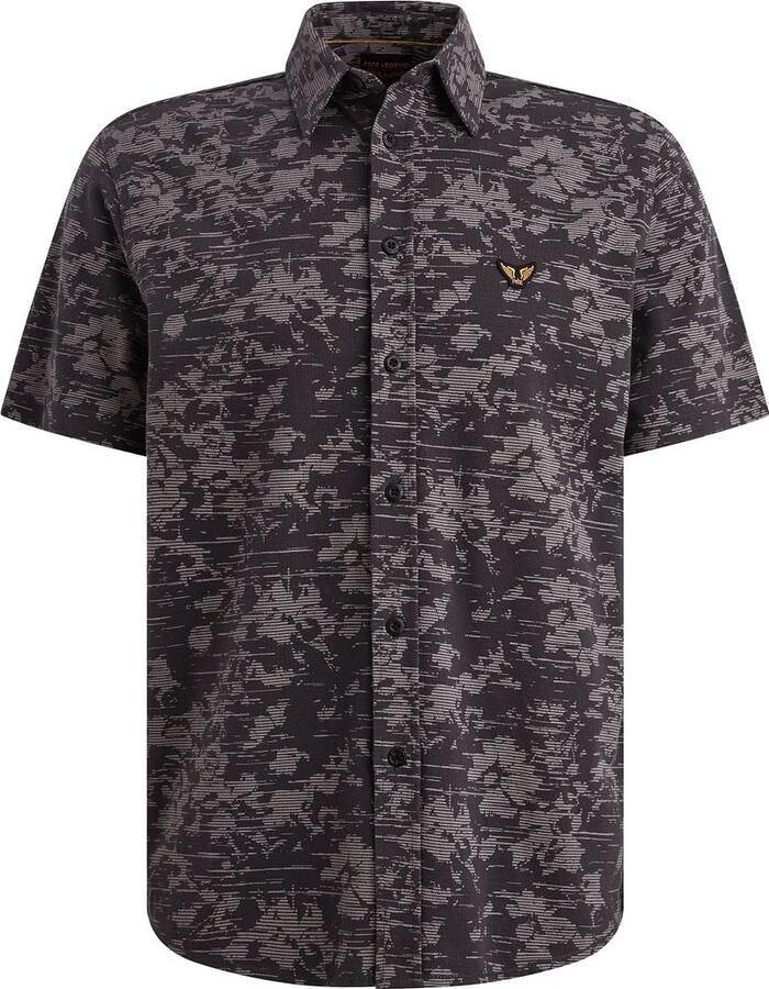 PME Legend regular casual overhemd fijn gebreid antraciet - Foto 2