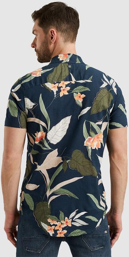 PME Legend regular fit overhemd met all over print donkerblauw - Foto 4