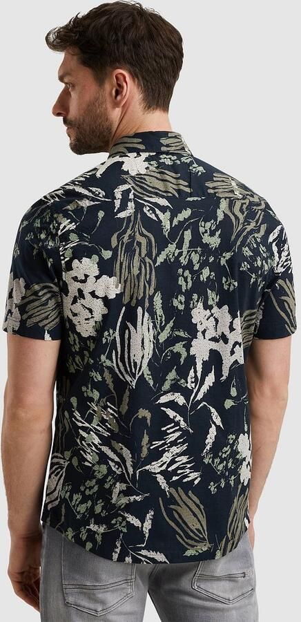 PME Legend Short Sleeve Overhemd Print Navy - Foto 4