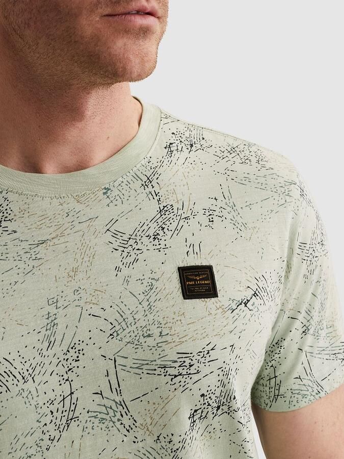 PME Legend Slub Jersey T-Shirt Allover Print Cameo Green - Foto 5