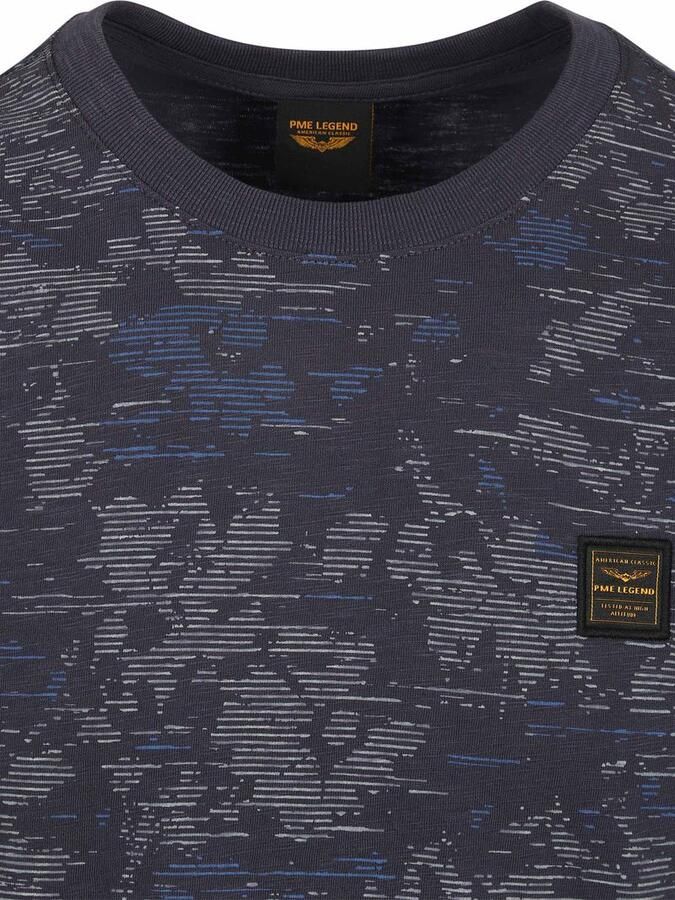 PME LEGEND Heren Polo's & T-shirts Aop Cotton Slub Donkerblauw - Foto 7
