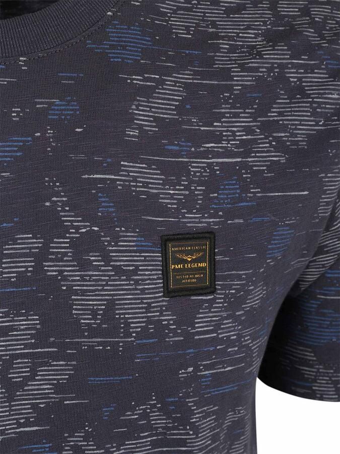 PME LEGEND Heren Polo's & T-shirts Aop Cotton Slub Donkerblauw - Foto 8