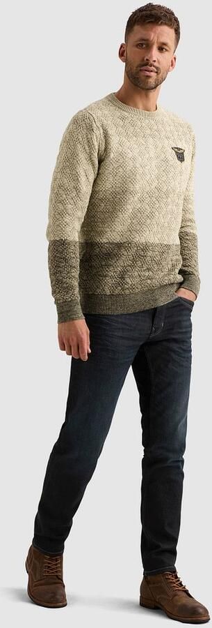 PME Legend Regular fit gebreide pullover van zuivere katoen met labeldetail - Foto 8