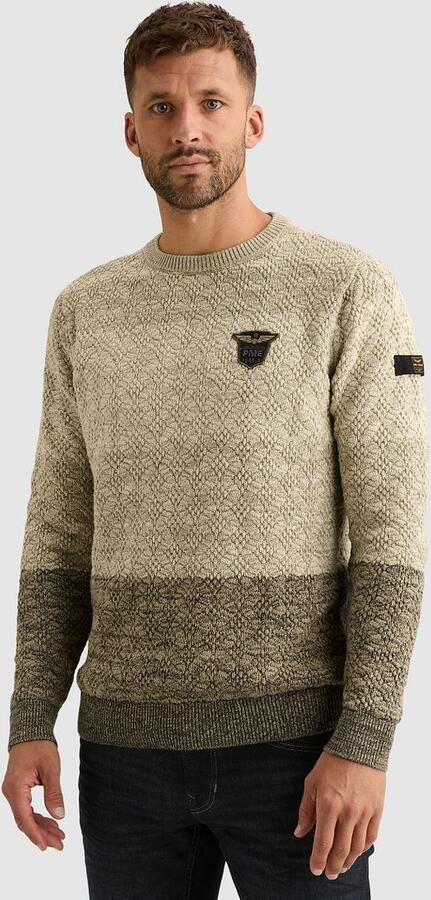 PME Legend Regular fit gebreide pullover van zuivere katoen met labeldetail - Foto 6