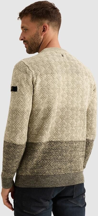 PME Legend Regular fit gebreide pullover van zuivere katoen met labeldetail - Foto 7