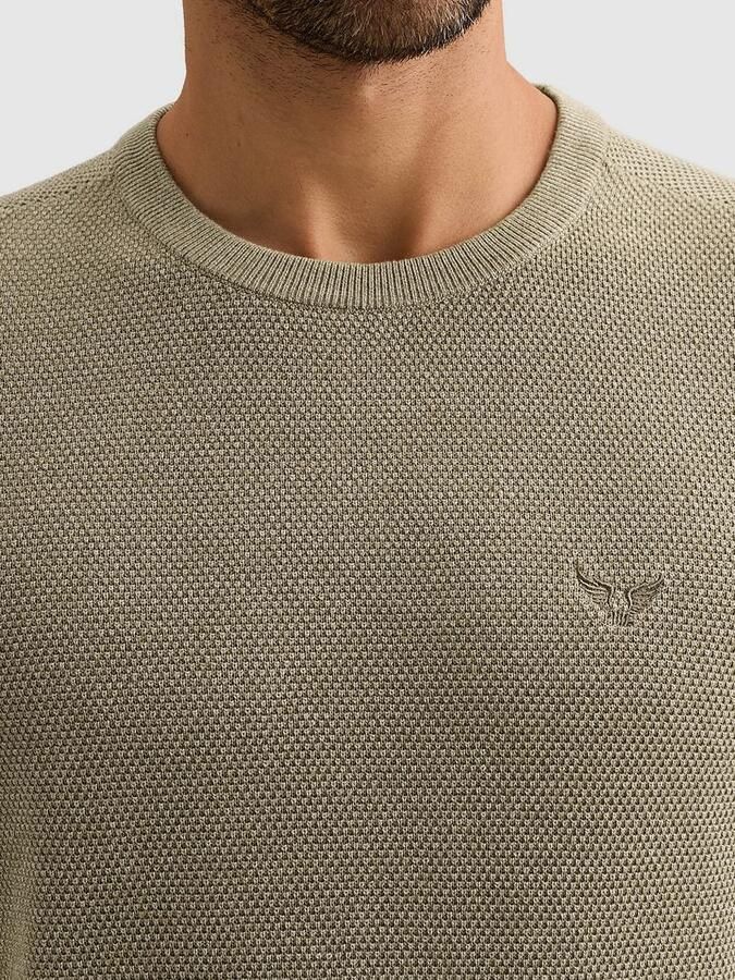 PME Legend Structure Pullover Melange Stone Green - Foto 5