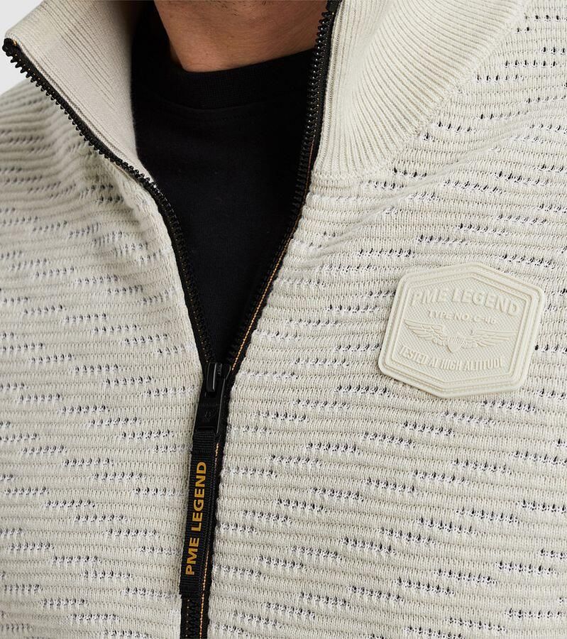 PME LEGEND Heren Truien & Vesten Zip Jacket Structure Cotton Ecru - Foto 6