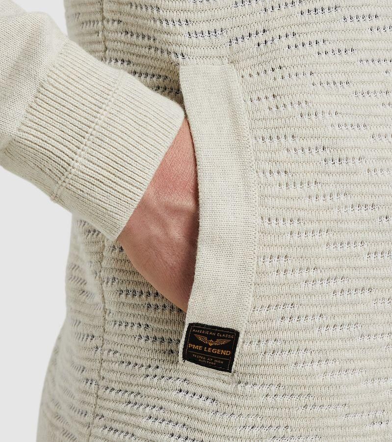 PME LEGEND Heren Truien & Vesten Zip Jacket Structure Cotton Ecru - Foto 7