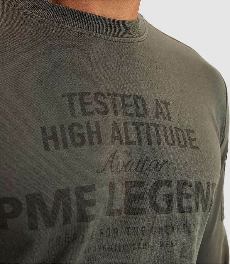 PME Legend Ronde Hals Terry Sweatshirt Green Heren - Foto 2