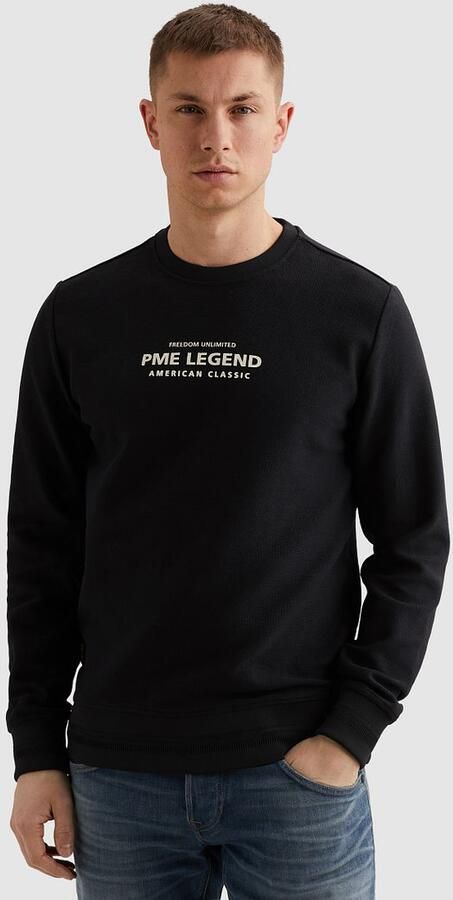 PME LEGEND Sweatshirt met artwork en ribkraag - Foto 4