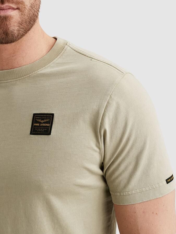PME LEGEND T-shirt met badge en garment-dye wassing - Foto 3
