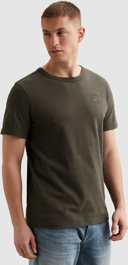 PME LEGEND Heren Polo's & T-shirts Jacquard Striped Olijf - Foto 7