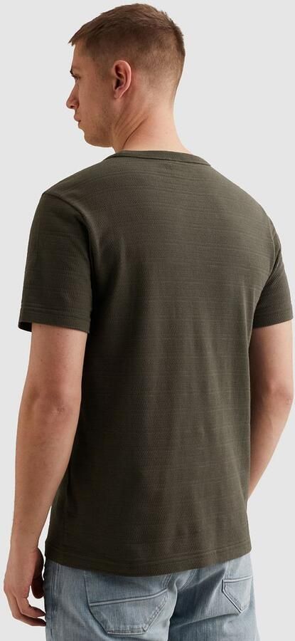 PME LEGEND Heren Polo's & T-shirts Jacquard Striped Olijf - Foto 8