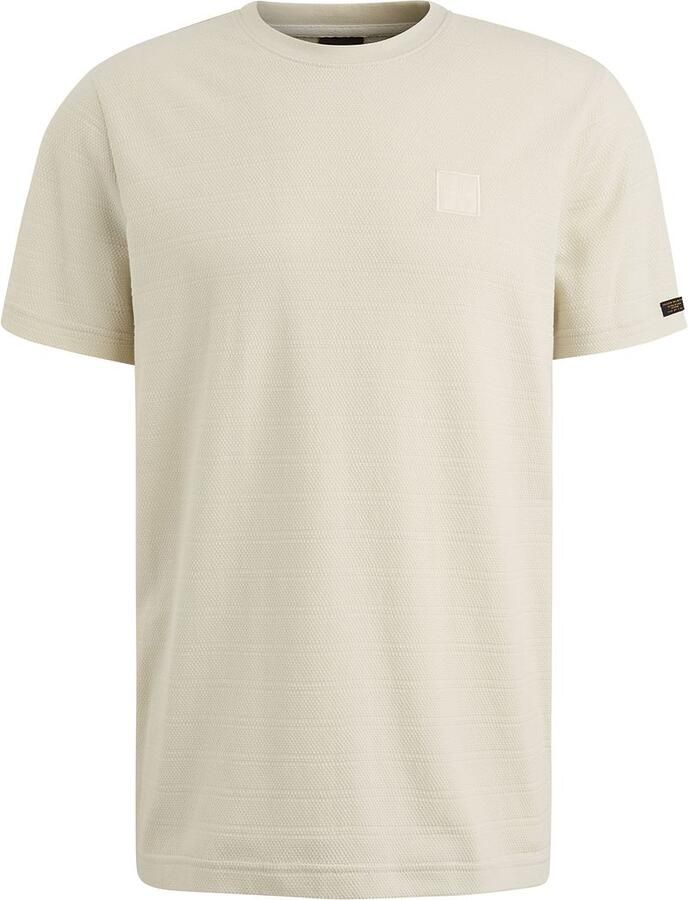 PME LEGEND Heren Polo's & T-shirts Short Sleeve R-neck Jacquard Stripes Beige - Foto 10