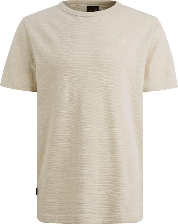 PME LEGEND Heren Polo's & T-shirts Jacquard Striped Ecru